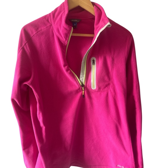 Eddie Bauer Jacket Womens Large Pink First Ascent Fleece Pullover Sweatshirt - Picture 1 of 7